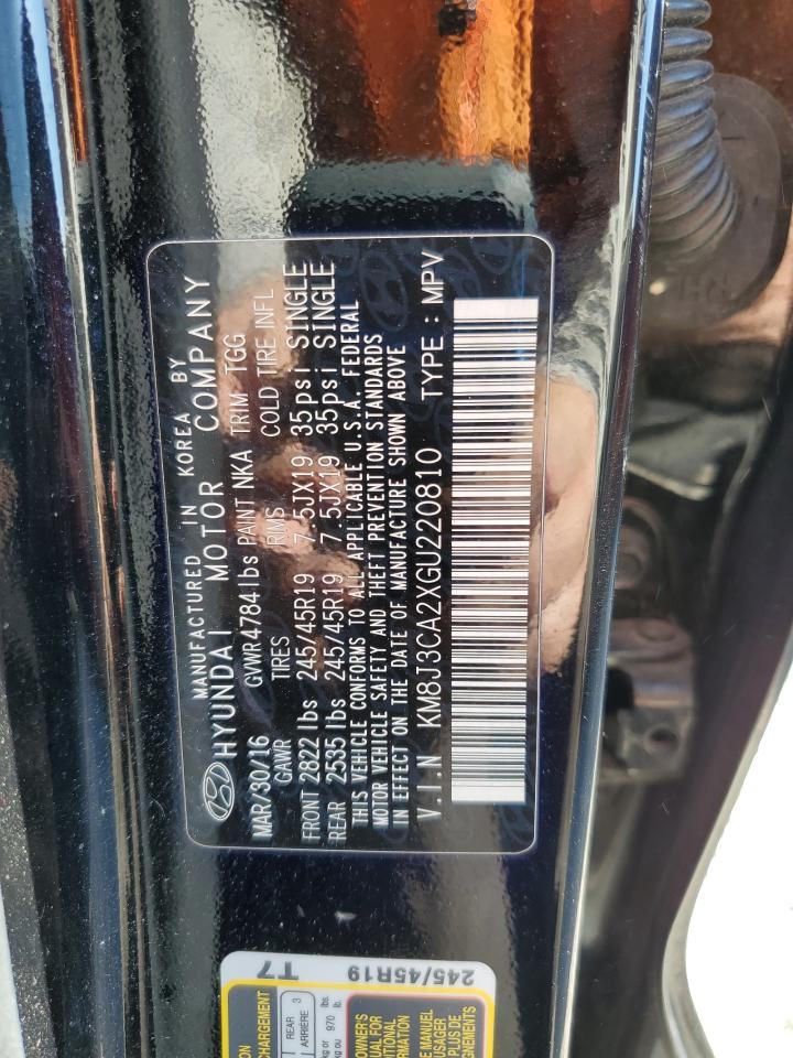 2016 Hyundai Tucson Limited VIN: KM8J3CA2XGU220810 Lot: 70448315