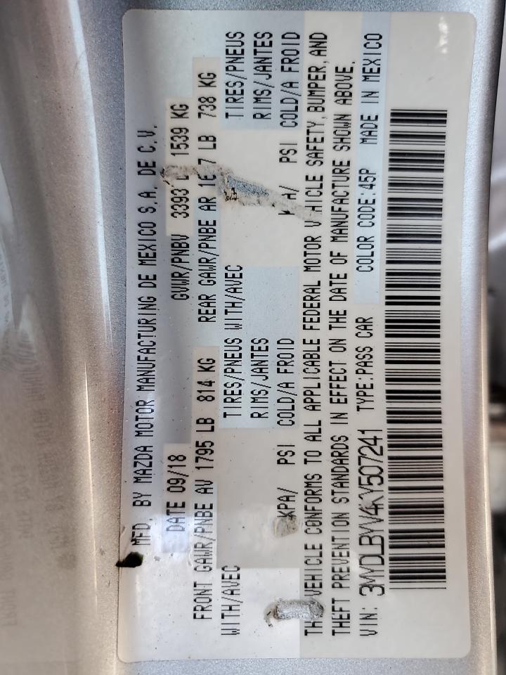 2019 Toyota Yaris L VIN: 3MYDLBYV4KY507241 Lot: 68575095