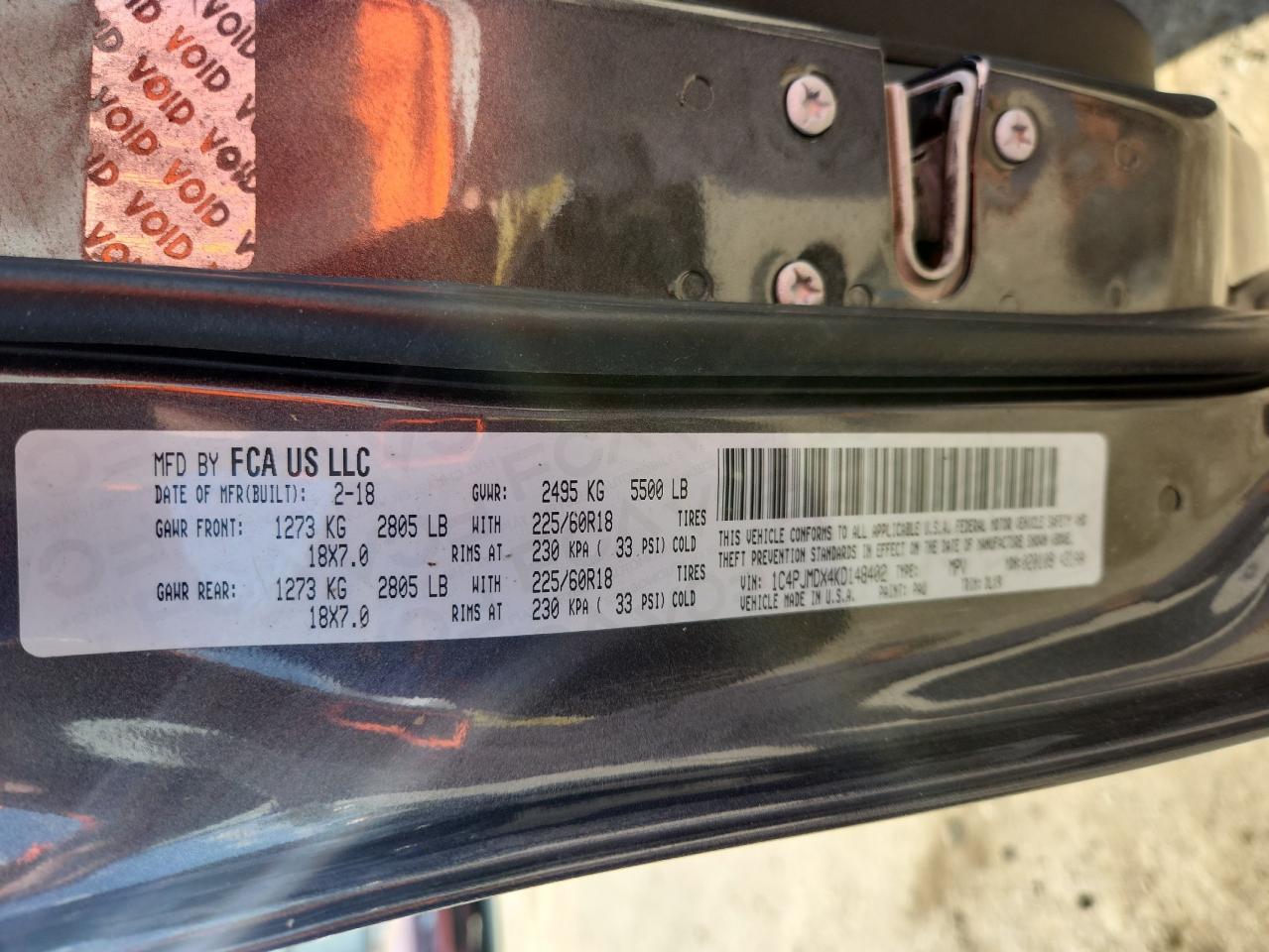 2019 Jeep Cherokee Limited VIN: 1C4PJMDX4KD148402 Lot: 69956125