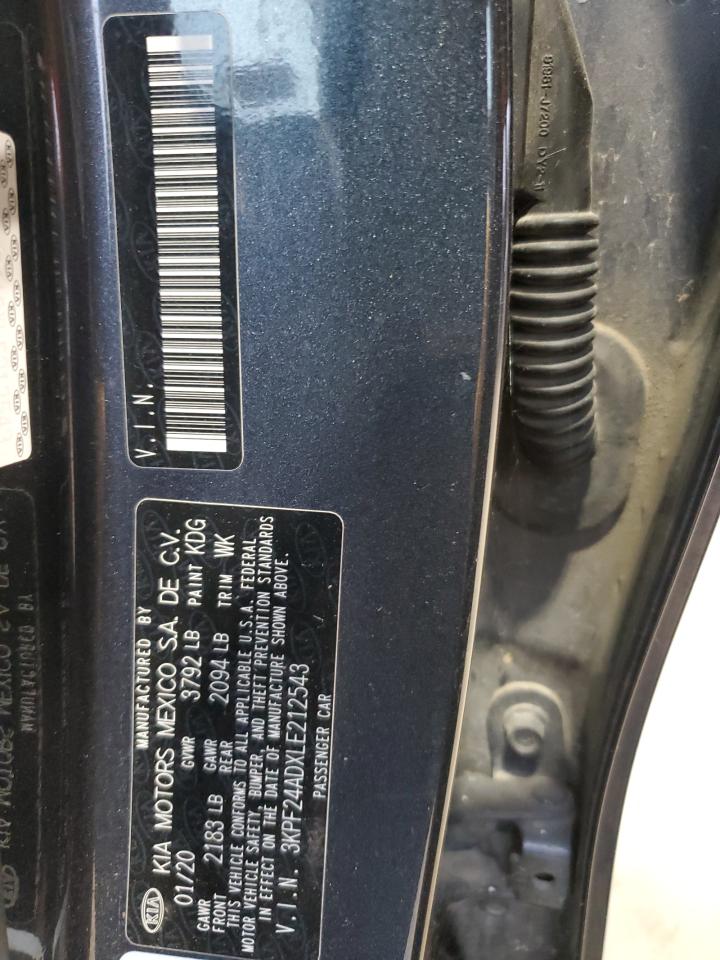 2020 Kia Forte Fe VIN: 3KPF24ADXLE212543 Lot: 70486755