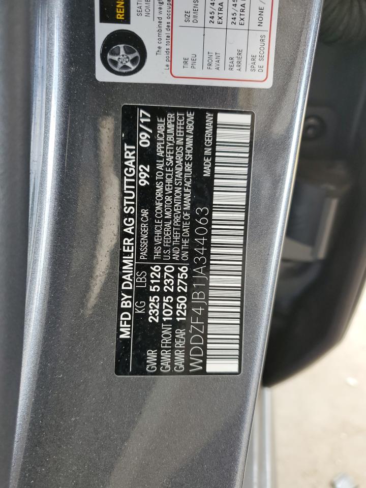 2018 Mercedes-Benz E 300 VIN: WDDZF4JB1JA344063 Lot: 70007635