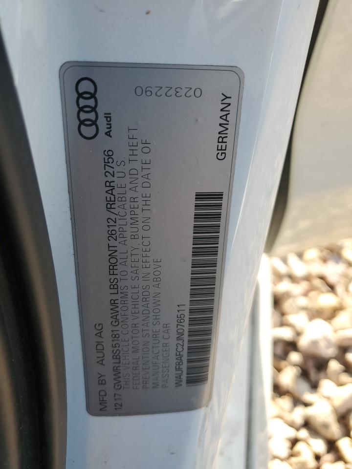 2018 Audi A6 Premium VIN: WAUF8AFC2JN076511 Lot: 69010375