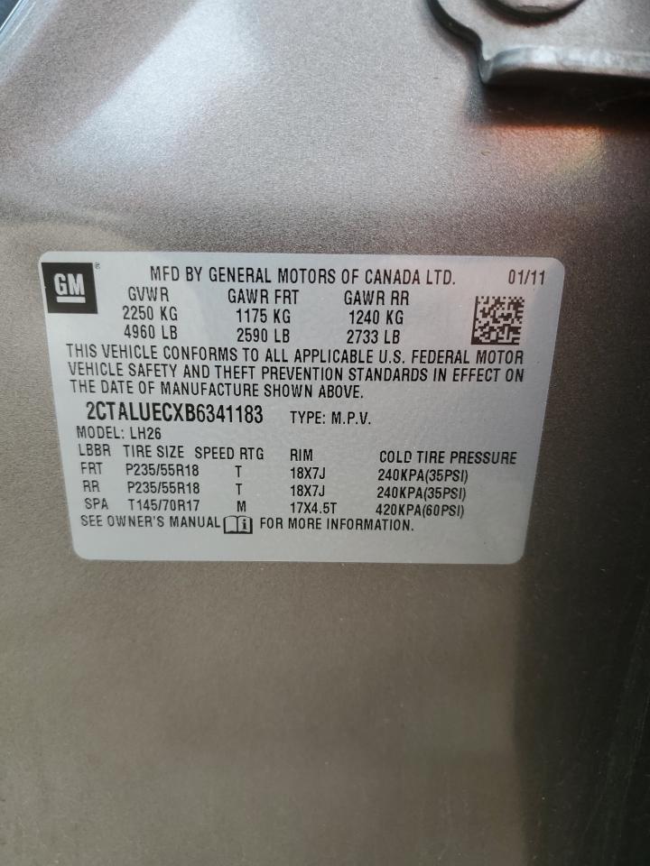 2011 GMC Terrain Slt VIN: 2CTALUECXB6341183 Lot: 68926585