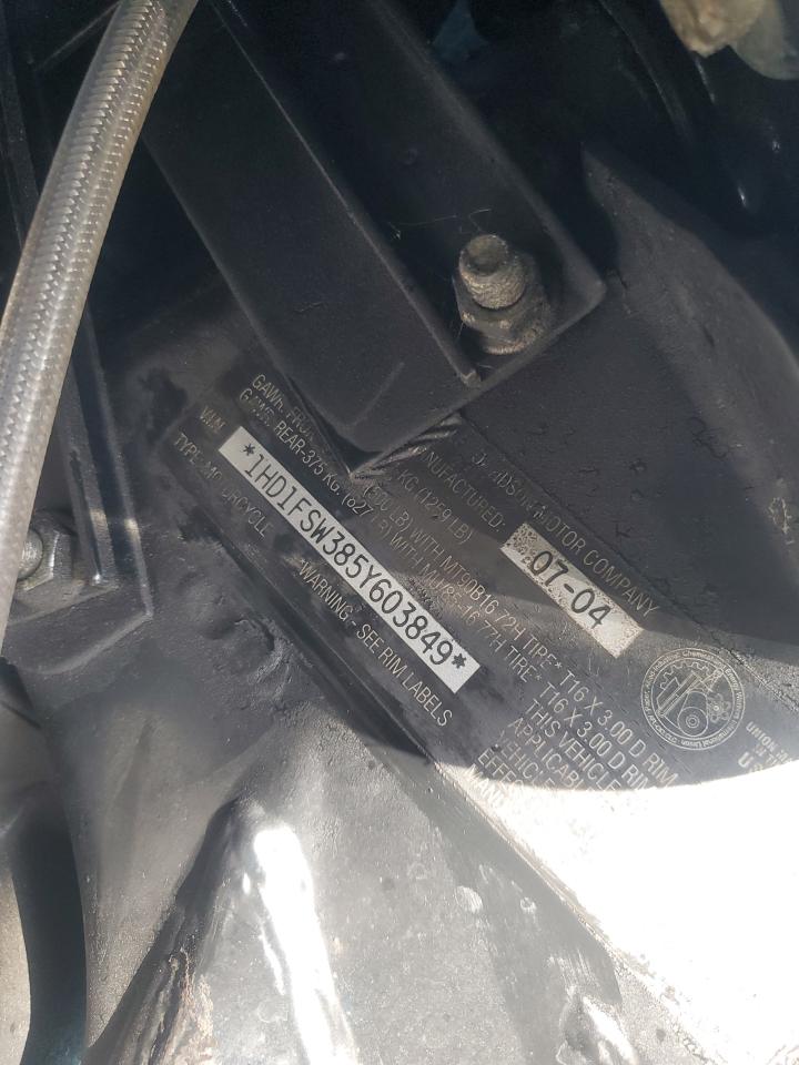 2005 Harley-Davidson Fltri VIN: 1HD1FSW385Y603849 Lot: 69996585