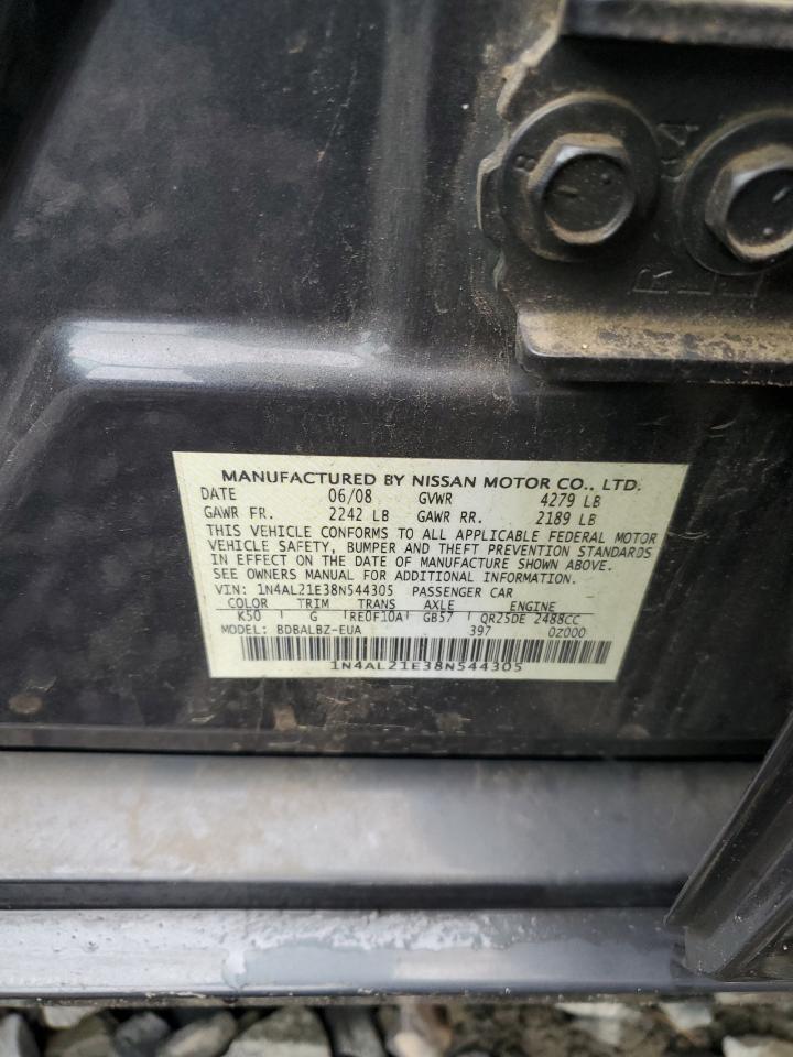 2008 Nissan Altima 2.5 VIN: 1N4AL21E38N544305 Lot: 69299435