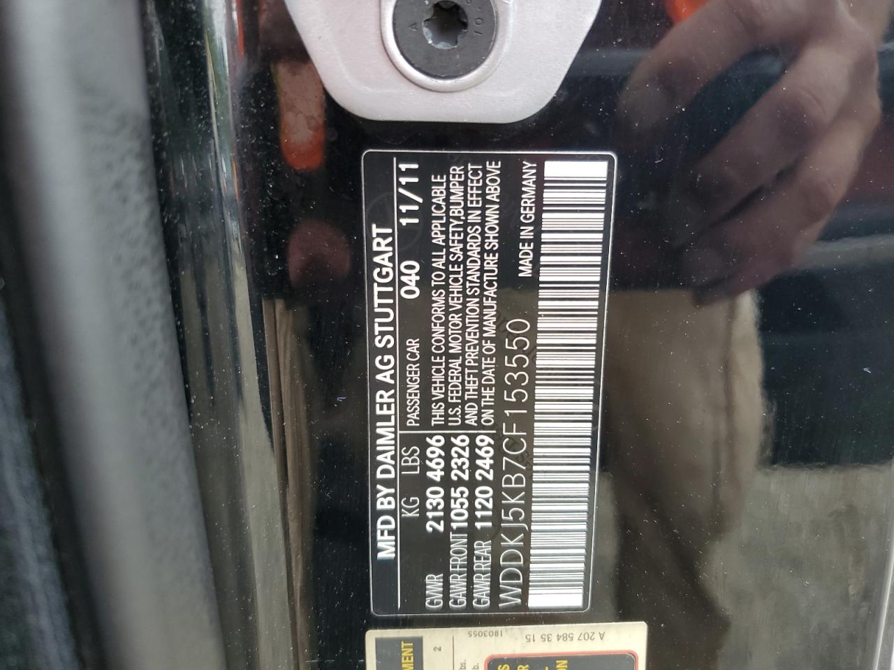 2012 Mercedes-Benz E 350 VIN: WDDKJ5KB7CF153550 Lot: 68336285