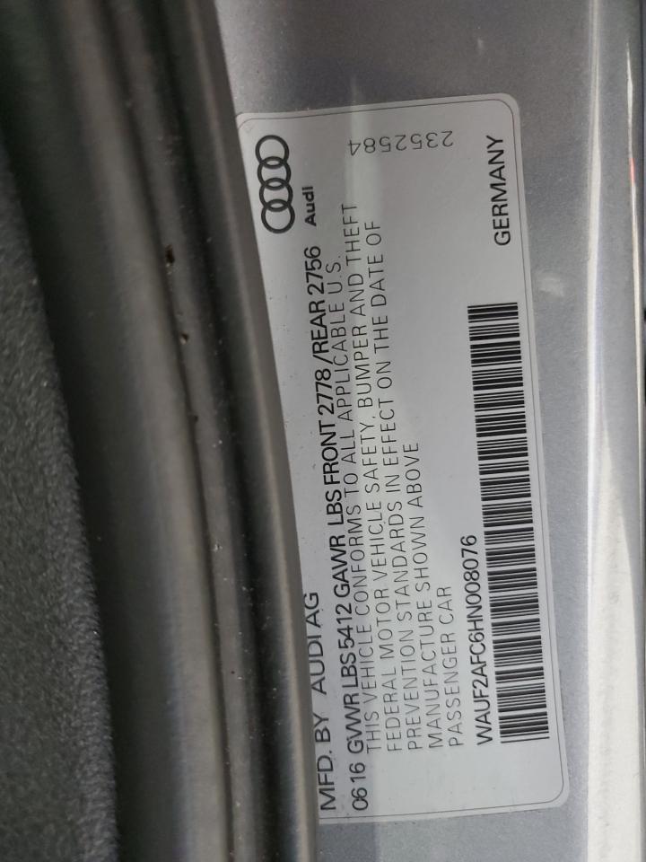 2017 Audi A6 Premium Plus VIN: WAUF2AFC6HN008076 Lot: 70653895