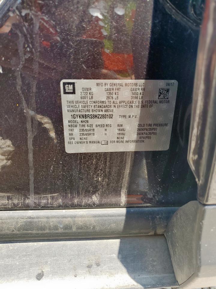 2017 Cadillac Xt5 Luxury VIN: 1GYKNBRS8HZ280102 Lot: 70233925