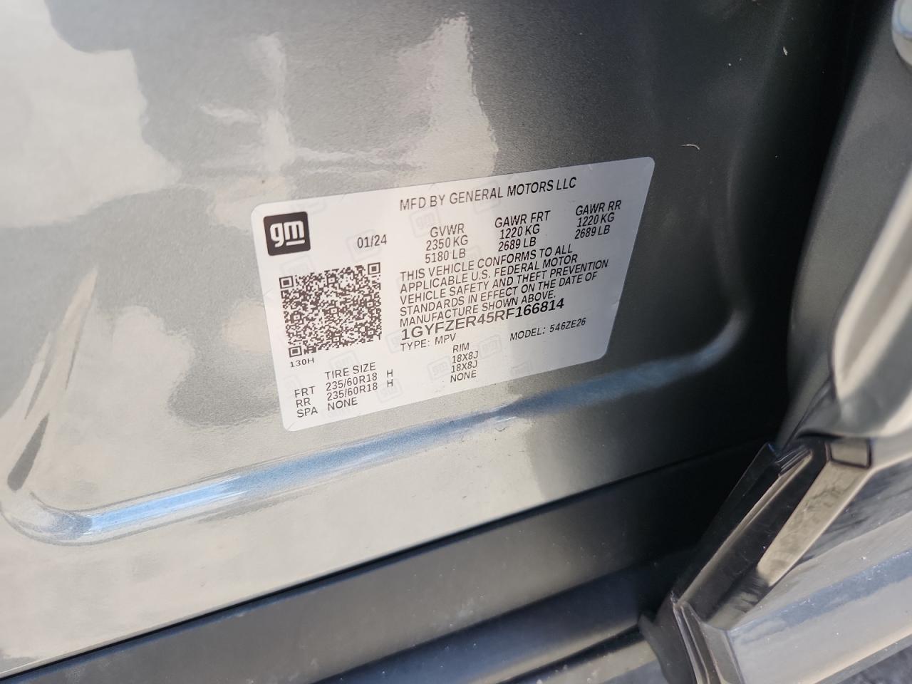 2024 Cadillac Xt4 Sport VIN: 1GYFZER45RF166814 Lot: 68852125