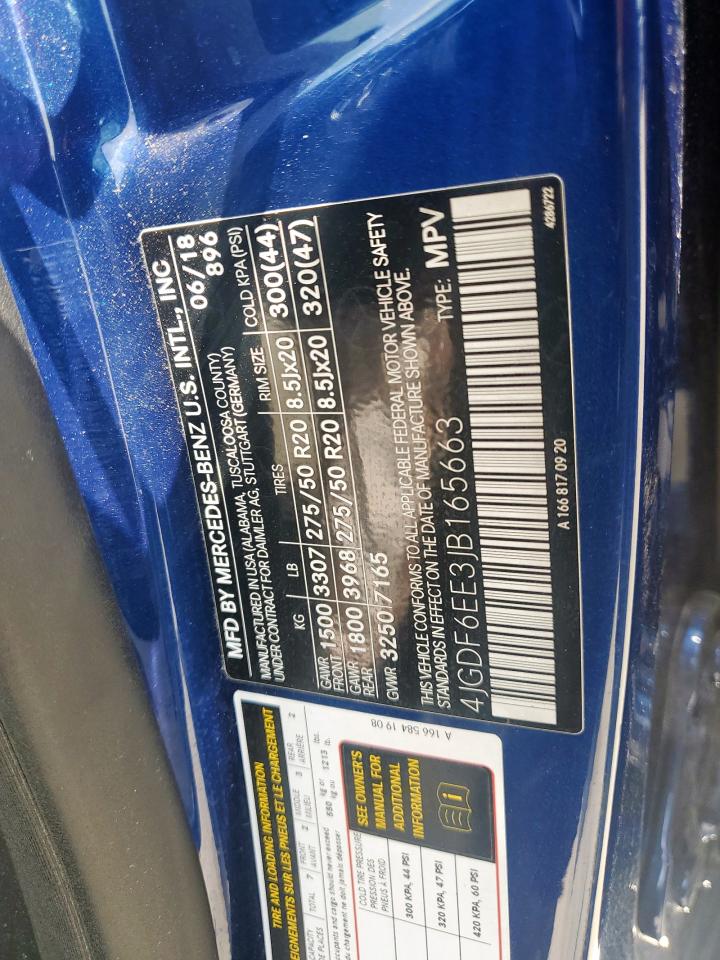 2018 Mercedes-Benz Gls 450 4Matic VIN: 4JGDF6EE3JB165663 Lot: 69840975