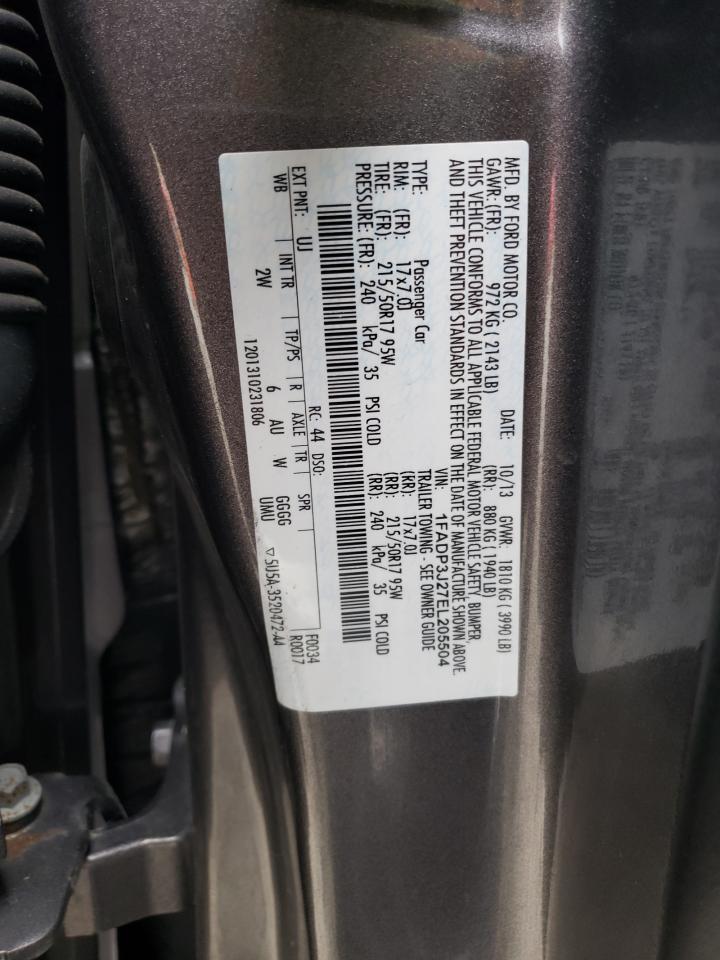 2014 Ford Focus Titanium VIN: 1FADP3J27EL205504 Lot: 97222515