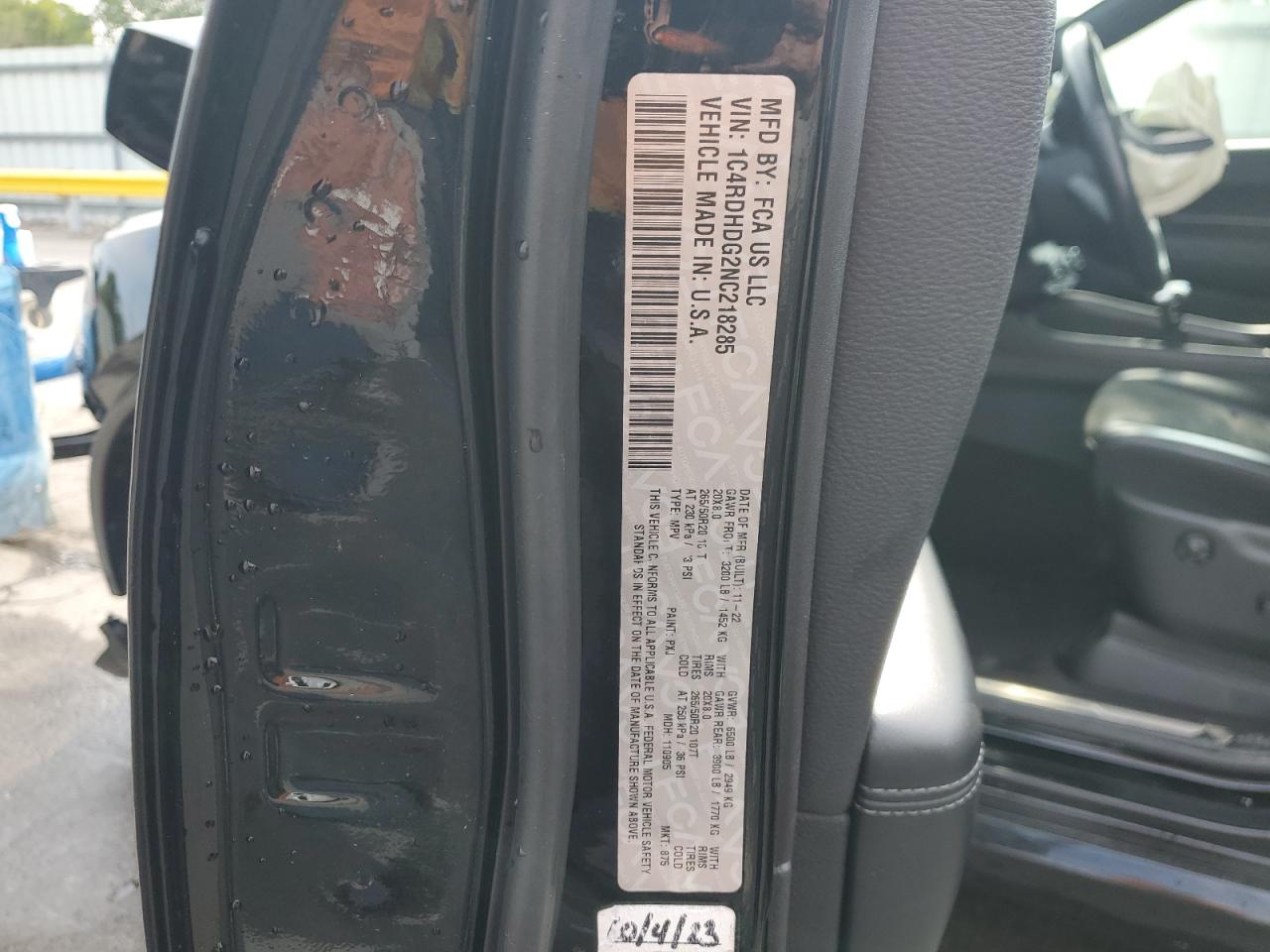 2022 Dodge Durango Gt VIN: 1C4RDHDG2NC218285 Lot: 69696955