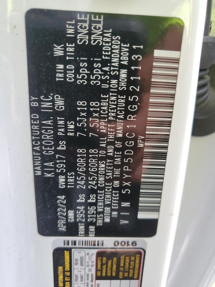 2024 Kia Telluride Sx VIN: 5XYP5DGC1RG521131 Lot: 71097205