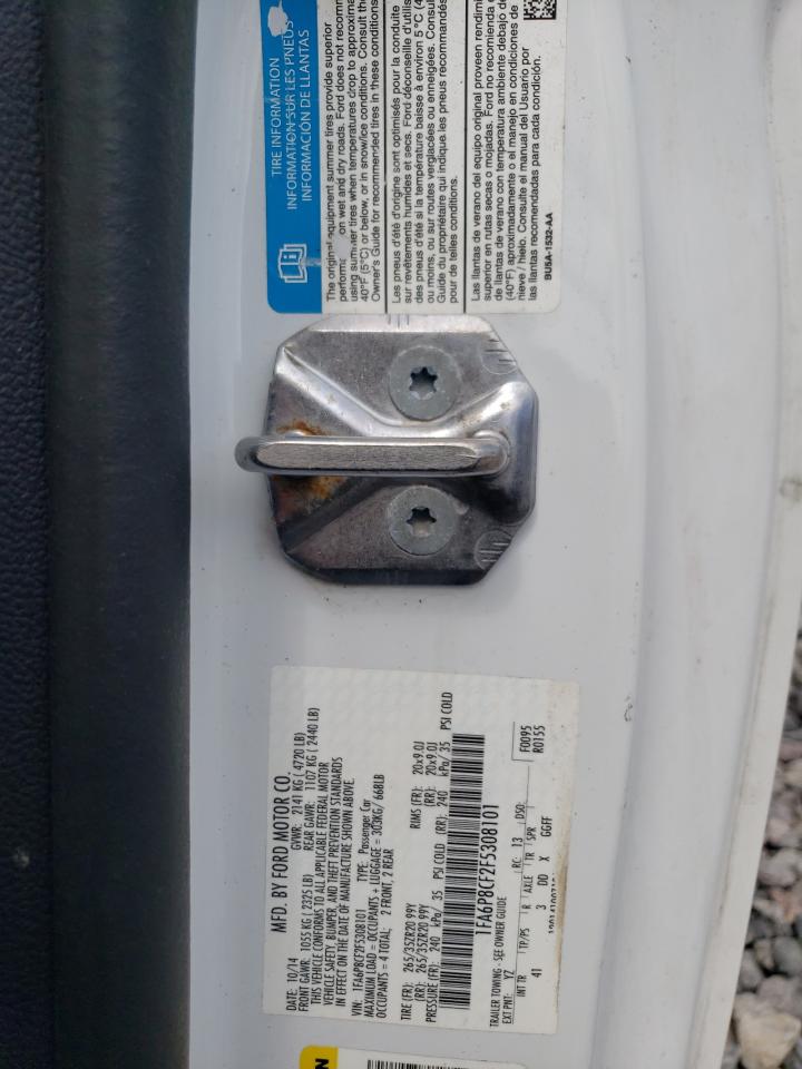 2015 Ford Mustang Gt VIN: 1FA6P8CF2F5308101 Lot: 68595335