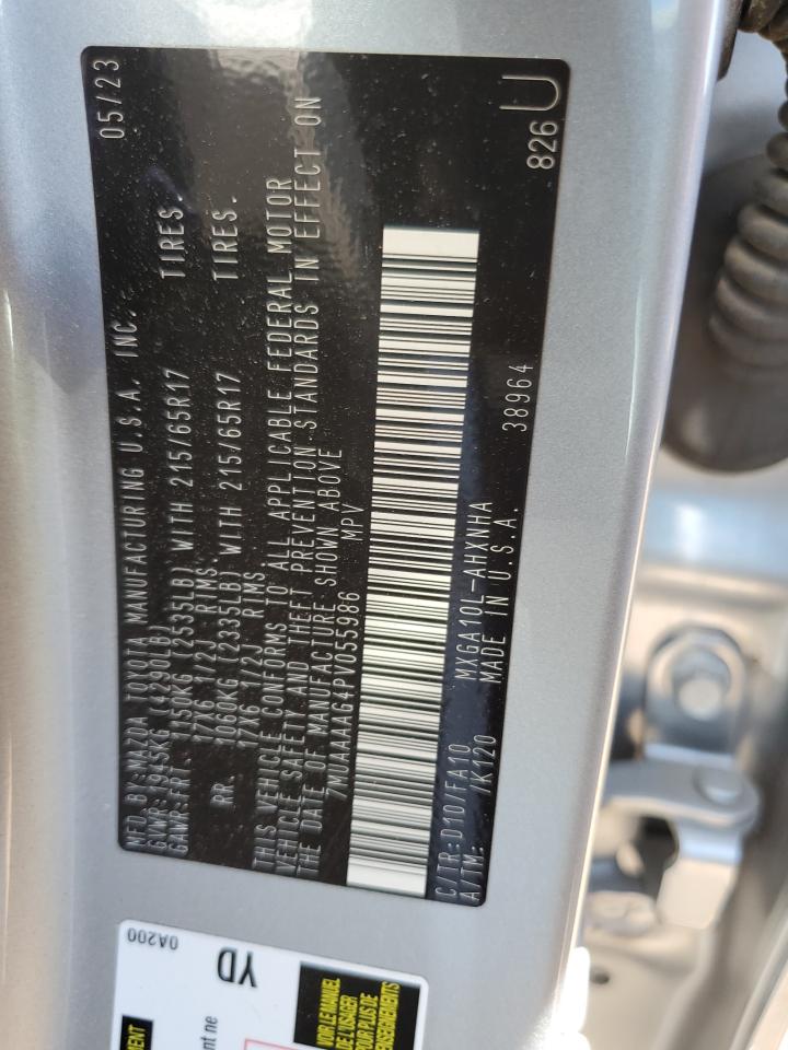 2023 Toyota Corolla Cross L VIN: 7MUAAAAG4PV055986 Lot: 68474505