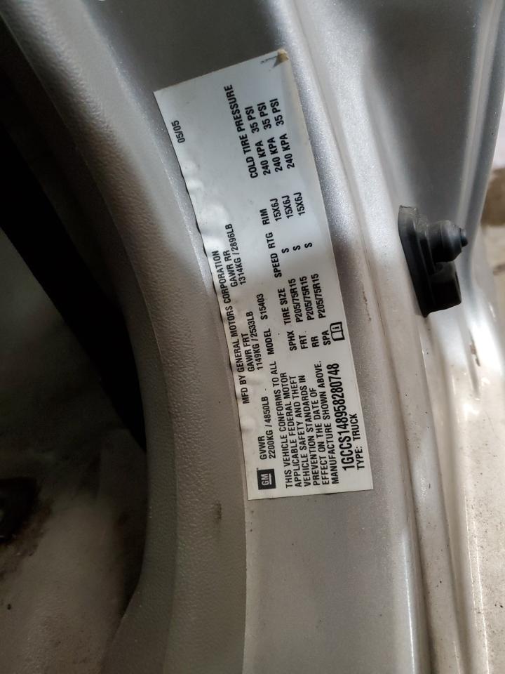 2005 Chevrolet Colorado VIN: 1GCCS148958280748 Lot: 70105535