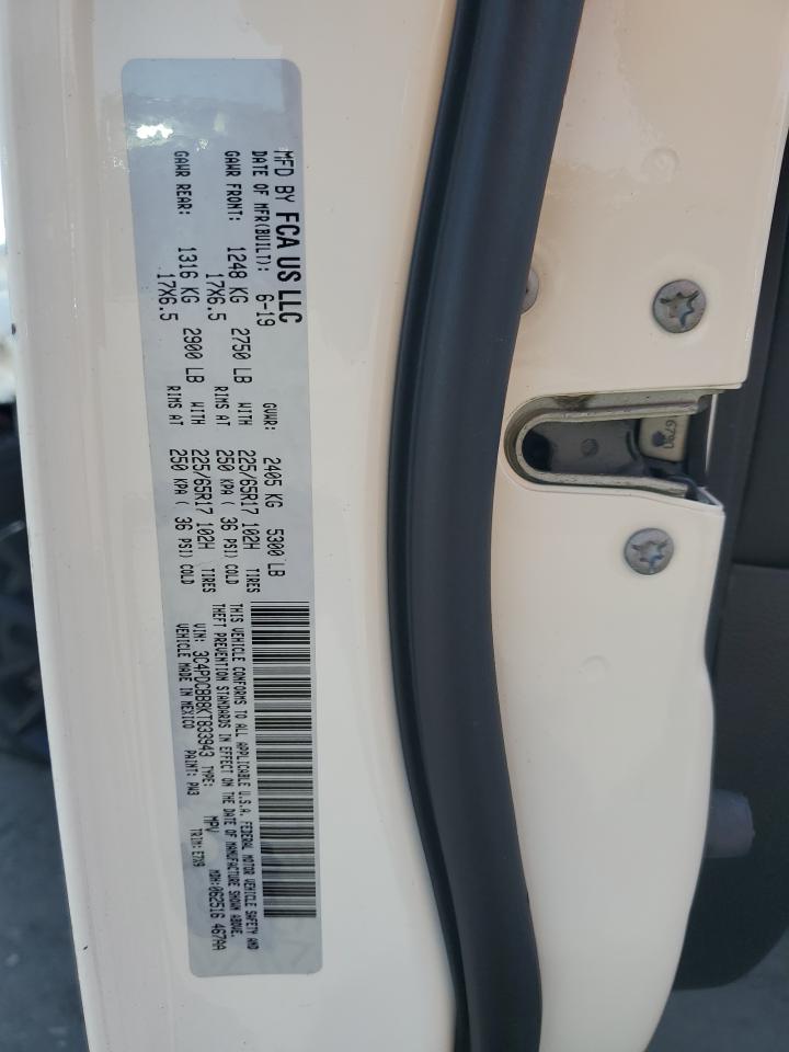 2019 Dodge Journey Se VIN: 3C4PDCBB8KT833943 Lot: 68223735