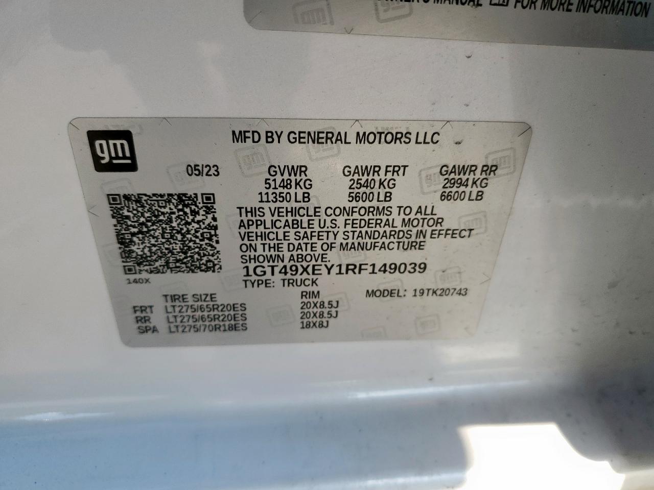 2024 GMC Sierra K2500 Denali Ultimate VIN: 1GT49XEY1RF149039 Lot: 68338325