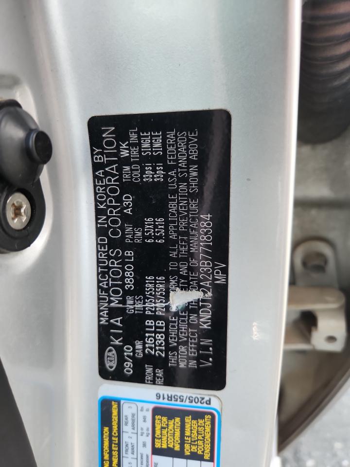 2011 Kia Soul + VIN: KNDJT2A23B7718384 Lot: 68348955