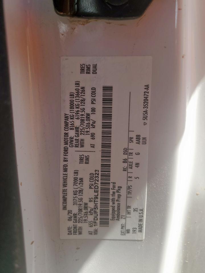 2020 Ford F550 Super Duty VIN: 1FDUF5HT9LED72323 Lot: 68280575