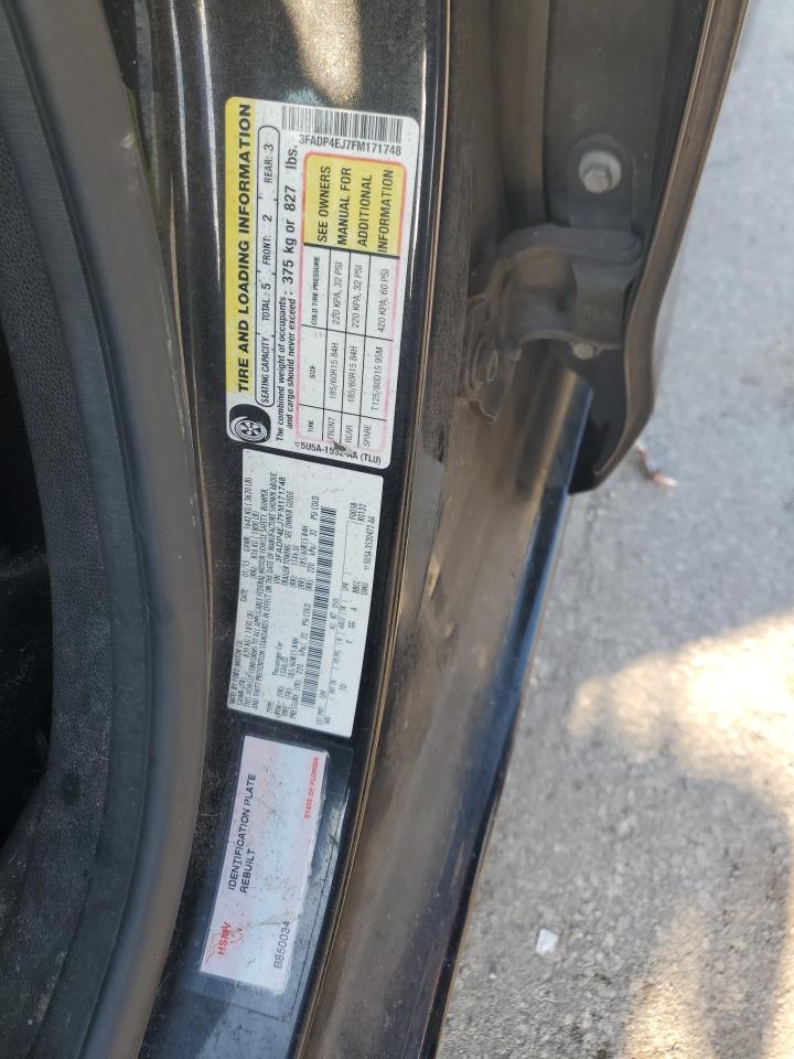 2015 Ford Fiesta Se VIN: 3FADP4EJ7FM171748 Lot: 70881795