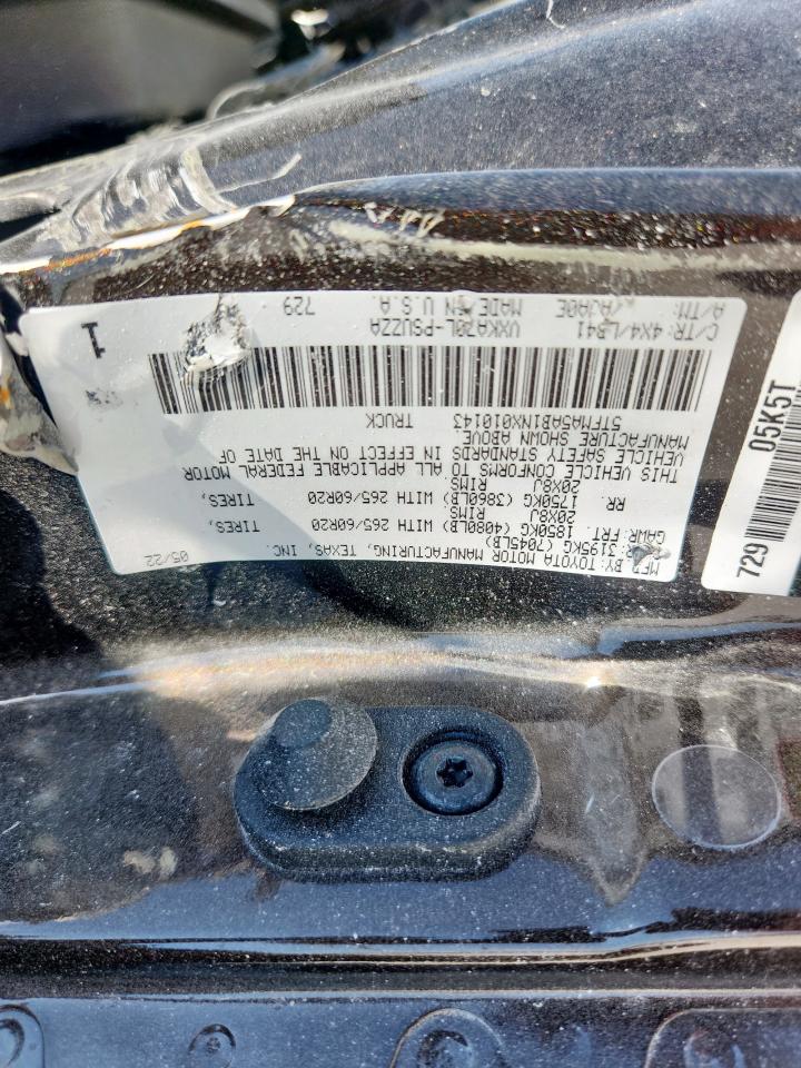 2022 Toyota Tundra Crewmax Platinum VIN: 5TFMA5AB1NX010143 Lot: 67824335