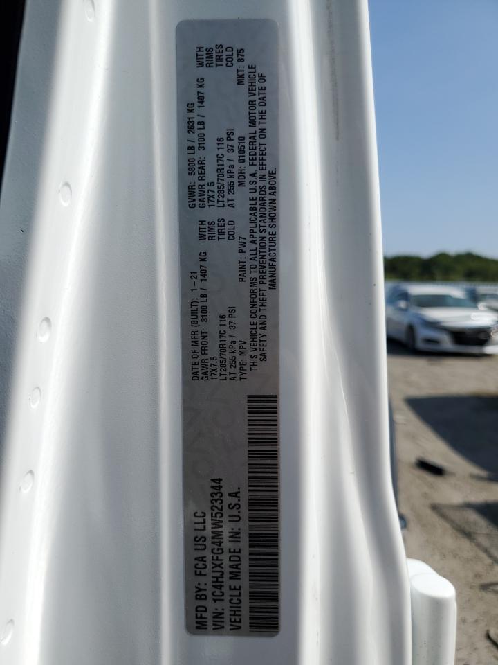 2021 Jeep Wrangler Unlimited Rubicon VIN: 1C4HJXFG4MW523344 Lot: 67279725