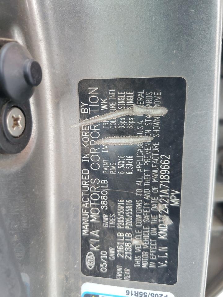 2010 Kia Soul + VIN: KNDJT2A21A7189662 Lot: 67993785