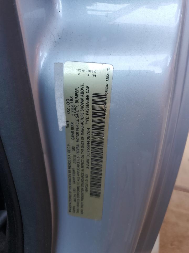 2009 Volkswagen New Beetle S VIN: 3VWRF31Y69M408764 Lot: 70721575