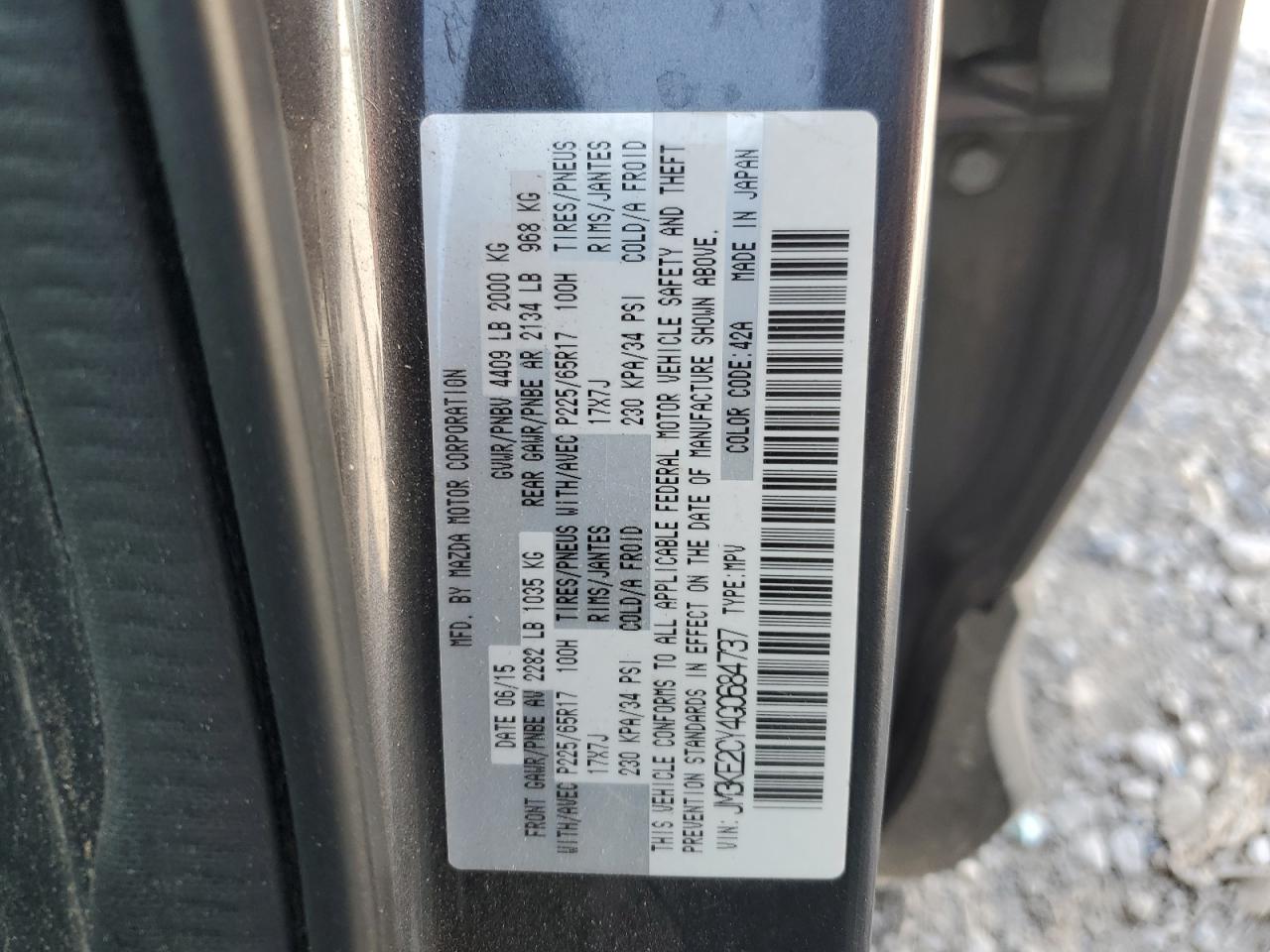 2016 Mazda Cx-5 Touring VIN: JM3KE2CY4G0684737 Lot: 69235535