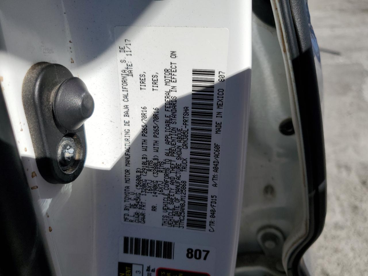 2018 Toyota Tacoma Double Cab VIN: 3TMCZ5AN8JM125868 Lot: 67470335