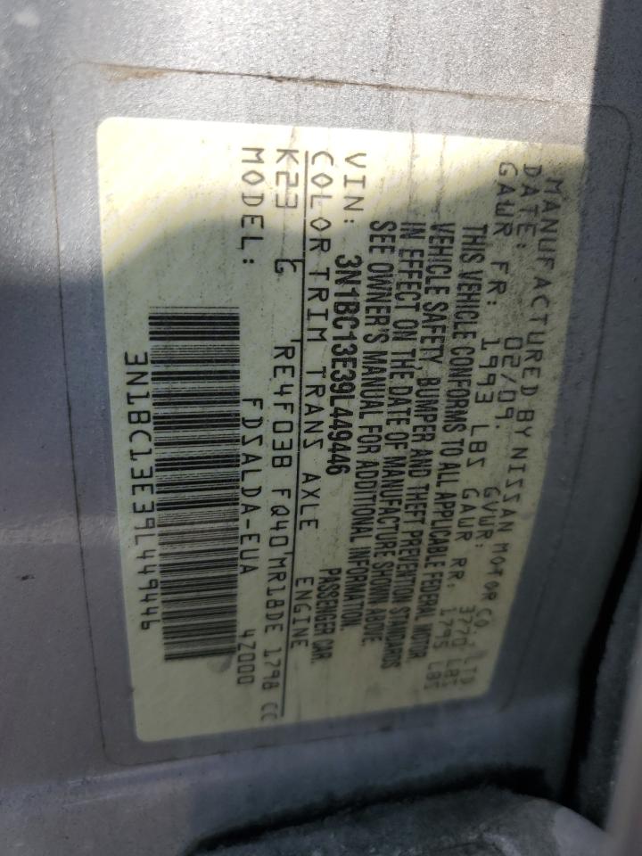 2009 Nissan Versa S VIN: 3N1BC13E39L449446 Lot: 69786915