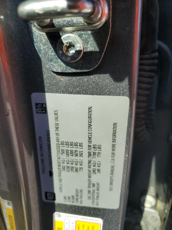 2021 Chevrolet Tahoe K1500 Rst VIN: 1GNSKRKD8MR406981 Lot: 69348985