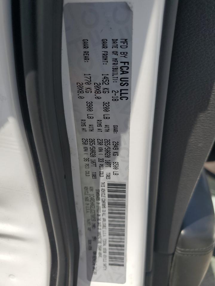 2018 Dodge Durango Sxt VIN: 1C4RDHAG2JC278016 Lot: 70529085