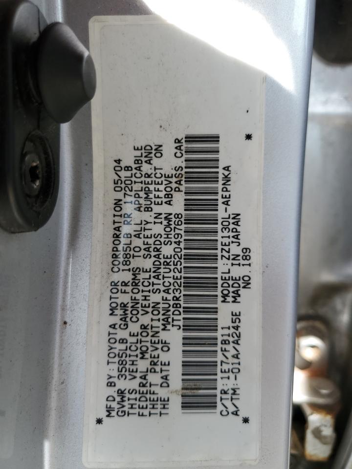 2005 Toyota Corolla Ce VIN: JTDBR32E252049768 Lot: 70862745