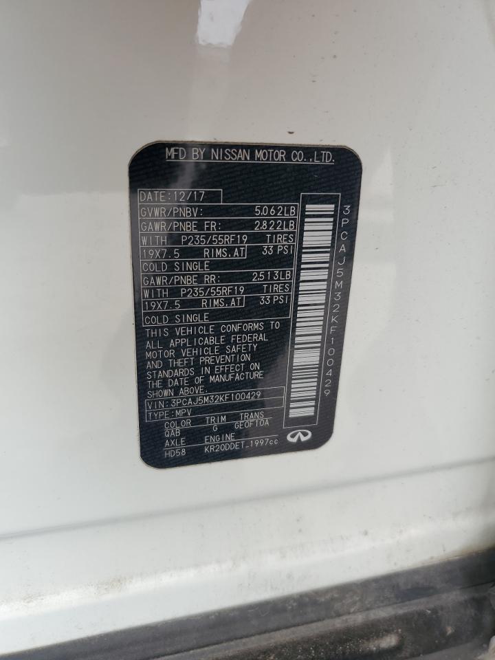 2019 Infiniti Qx50 Essential VIN: 3PCAJ5M32KF100429 Lot: 68194685