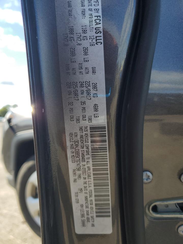 2019 Jeep Compass Latitude VIN: 3C4NJDBB5KT674790 Lot: 69568045