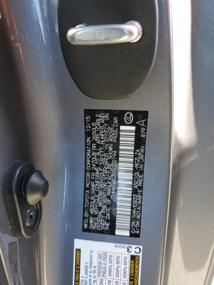 2016 Lexus Rc 200T VIN: JTHHA5BC3G5002194 Lot: 70934515