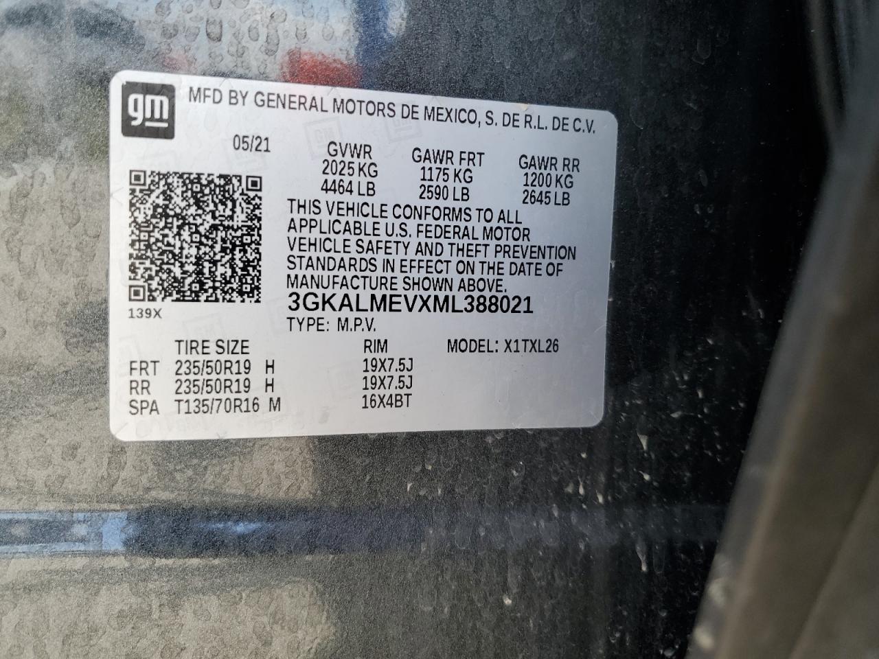 2021 GMC Terrain Sle VIN: 3GKALMEVXML388021 Lot: 69947655