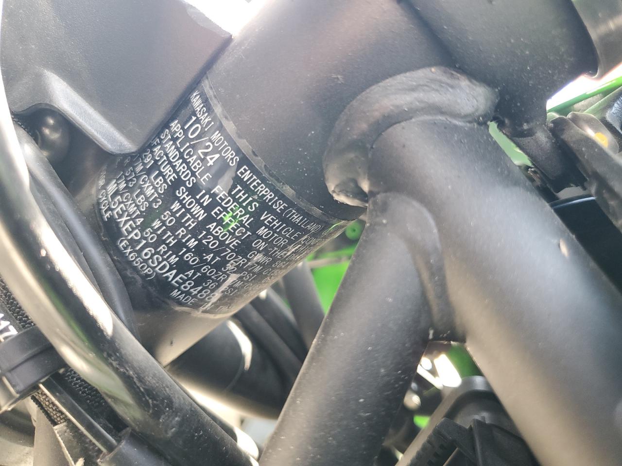 2025 Kawasaki Ex650 P VIN: ML5EXEP16SDAE8488 Lot: 70923255