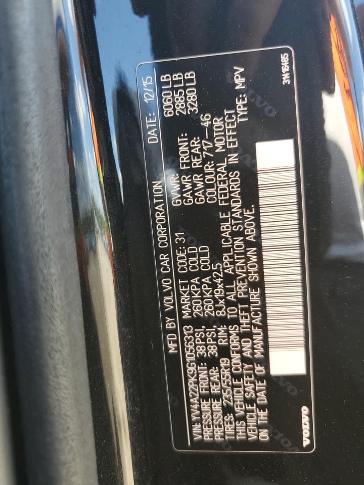 2016 Volvo Xc90 T6 VIN: YV4A22PK9G1056313 Lot: 67790735