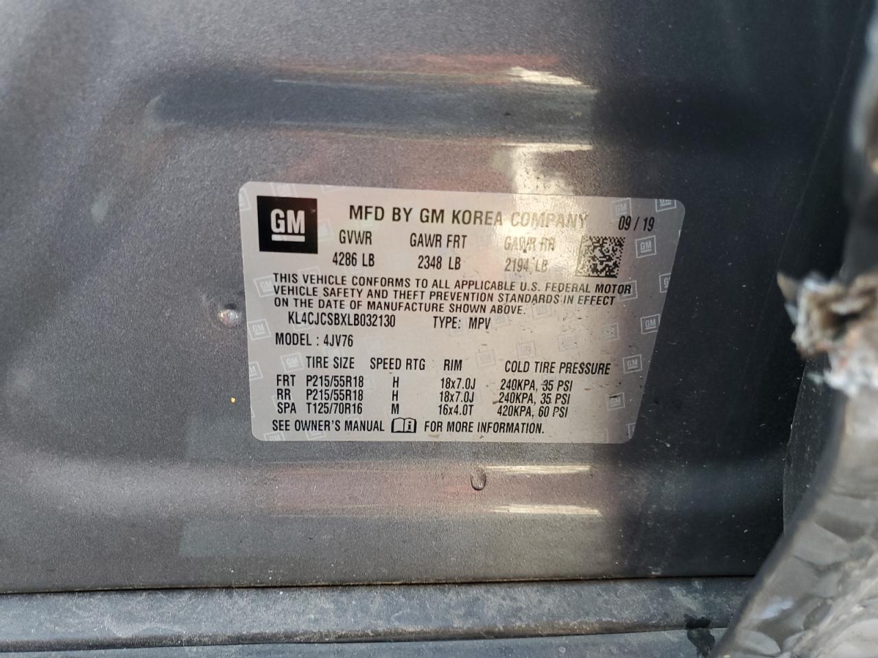 2020 Buick Encore Essence VIN: KL4CJCSBXLB032130 Lot: 70571215