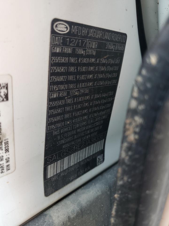 SALGS2RE2JA383351 2018 Land Rover Range Rover Supercharged