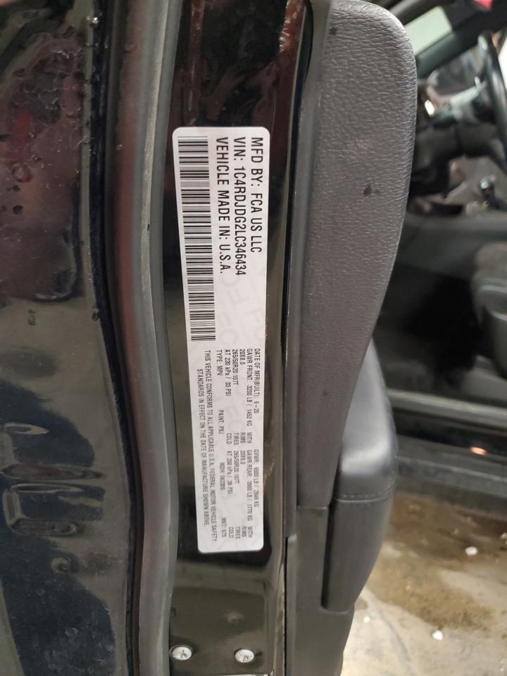 2020 Dodge Durango Gt VIN: 1C4RDJDG2LC346434 Lot: 70502635