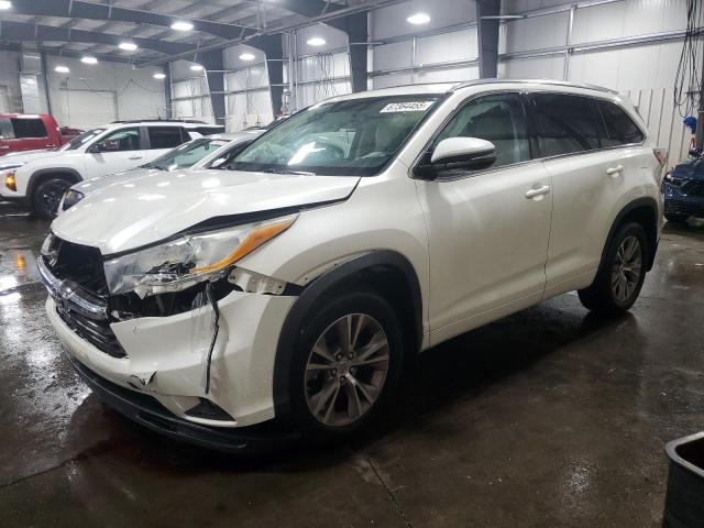  TOYOTA HIGHLANDER 2014 Biały
