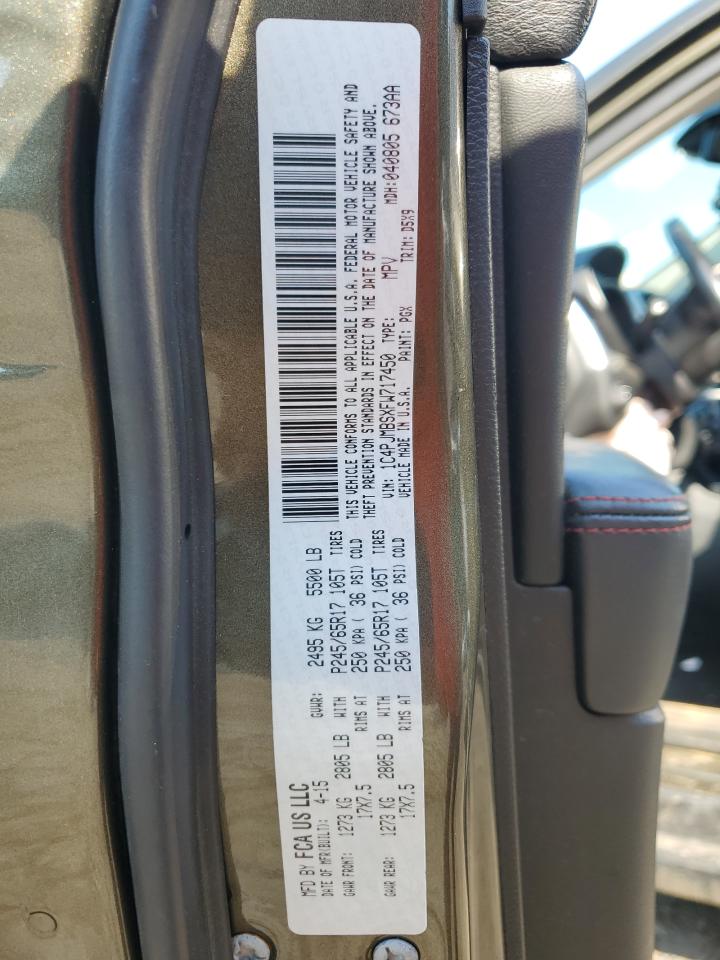 2015 Jeep Cherokee Trailhawk VIN: 1C4PJMBSXFW717450 Lot: 69191155