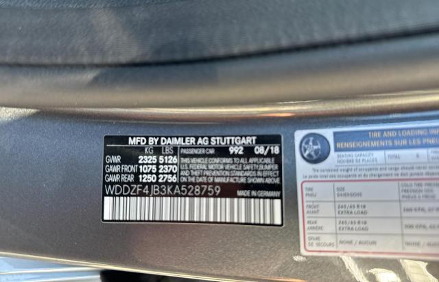 2019 MERCEDES-BENZ E 300  