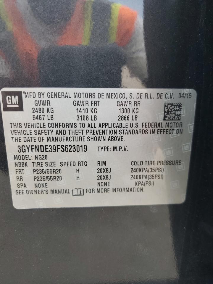 2015 Cadillac Srx Premium Collection VIN: 3GYFNDE39FS623019 Lot: 69189535