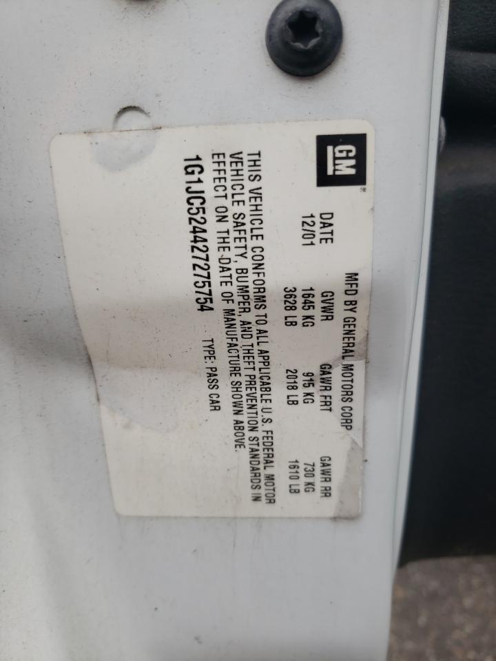 2002 Chevrolet Cavalier Base VIN: 1G1JC524427275754 Lot: 68432195