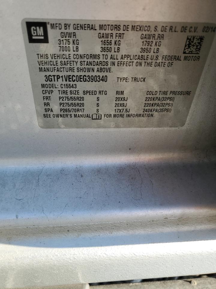 2014 GMC Sierra C1500 Slt VIN: 3GTP1VEC0EG390340 Lot: 70577985